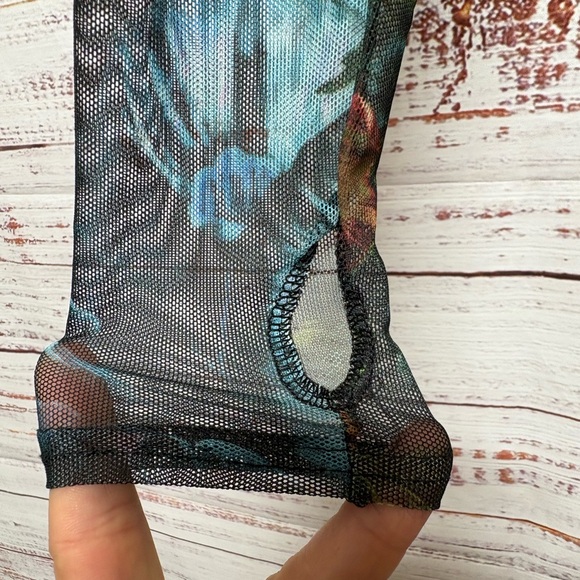 Bodycon Sheer Floral Mini Dress - Picture 8 of 8